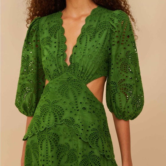 Green Richelieu Midi Dress - Picture 2 of 4